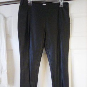 Faux leather lady leggings black